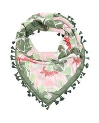 Écharpe à fleurs grise Max Mara