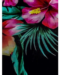 Écharpe à fleurs noire Moschino