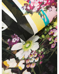 Écharpe à fleurs noire Dolce & Gabbana