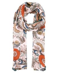 Écharpe à fleurs orange J.Crew