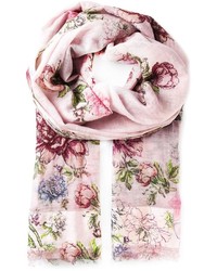 Écharpe à fleurs rose Faliero Sarti