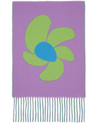 Écharpe à fleurs turquoise Jacquemus