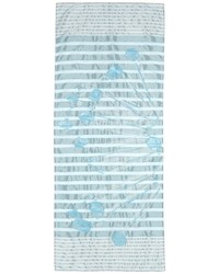 Écharpe à rayures horizontales bleu clair