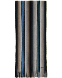 Écharpe à rayures horizontales bleu marine Paul Smith