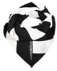 Écharpe à rayures horizontales noire et blanche Givenchy