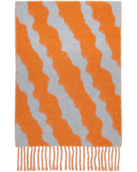 Écharpe à rayures horizontales orange Marni