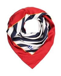 Écharpe à rayures horizontales rouge Ralph Lauren