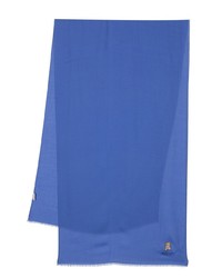 Écharpe brodée bleue Moschino