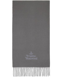 Écharpe brodée grise Vivienne Westwood
