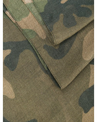 Écharpe camouflage olive Valentino