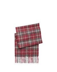 Écharpe en coton écossaise rouge