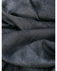 Écharpe en coton imprimée noire Philipp Plein