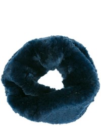 Écharpe en fourrure bleu marine Yves Salomon
