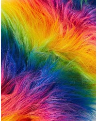 Écharpe en fourrure multicolore