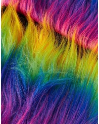 Écharpe en fourrure multicolore