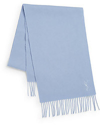 Écharpe en laine bleu clair