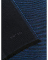Écharpe en laine bleu marine Tom Ford