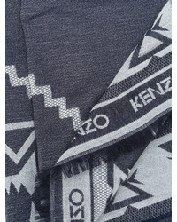 Écharpe en laine bleu marine Kenzo