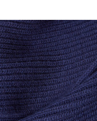 Écharpe en laine bleu marine Lanvin