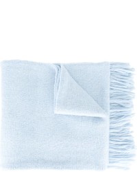 Écharpe en laine en tricot bleu clair AMI Alexandre Mattiussi