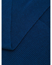 Écharpe en laine en tricot bleu marine Canali