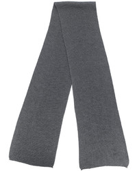 Écharpe en laine en tricot gris foncé Canali