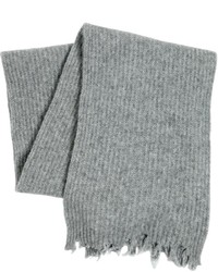 Écharpe en laine en tricot grise