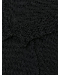 Écharpe en laine en tricot noire Isabel Benenato