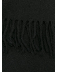 Écharpe en laine en tricot noire Pringle