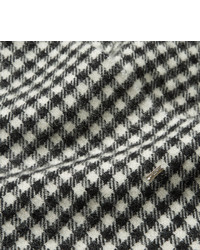 Écharpe en laine en vichy noire