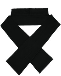 Écharpe en laine géométrique noire Ann Demeulemeester