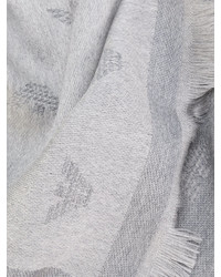 Écharpe en laine grise Emporio Armani