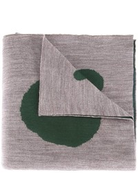 Écharpe en laine imprimée grise Kolor