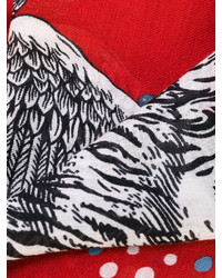 Écharpe en laine imprimée rouge Gucci
