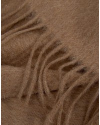 Écharpe en laine marron clair Selected