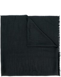 Écharpe en laine noire Lanvin