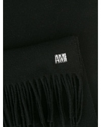 Écharpe en laine noire AMI Alexandre Mattiussi