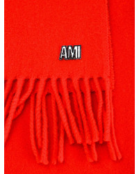 Écharpe en laine rouge AMI Alexandre Mattiussi