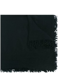 Écharpe en laine tressée noire