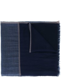 Écharpe en soie bleu marine Brunello Cucinelli