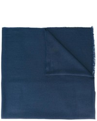 Écharpe en soie bleu marine Lanvin