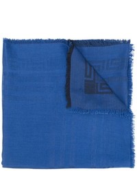 Écharpe en soie bleue Versace