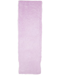 Écharpe en soie en tricot violet clair Jil Sander