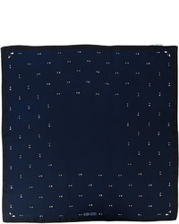 Écharpe en soie géométrique bleu marine Kenzo
