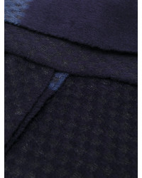Écharpe en soie imprimée bleu marine Canali