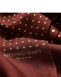 Écharpe en soie imprimée bordeaux Richard James