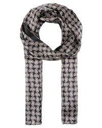 Écharpe en soie imprimée cachemire bleu marine The Kooples