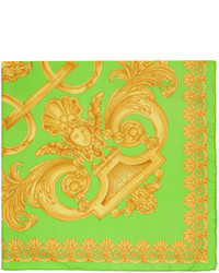 Écharpe en soie imprimée chartreuse Versace