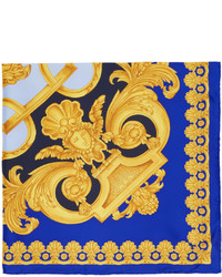 Écharpe en soie imprimée jaune Versace