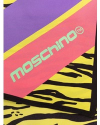 Écharpe en soie imprimée jaune Moschino